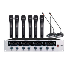 High Quality 8 Channels Wireless Microphones Mic
